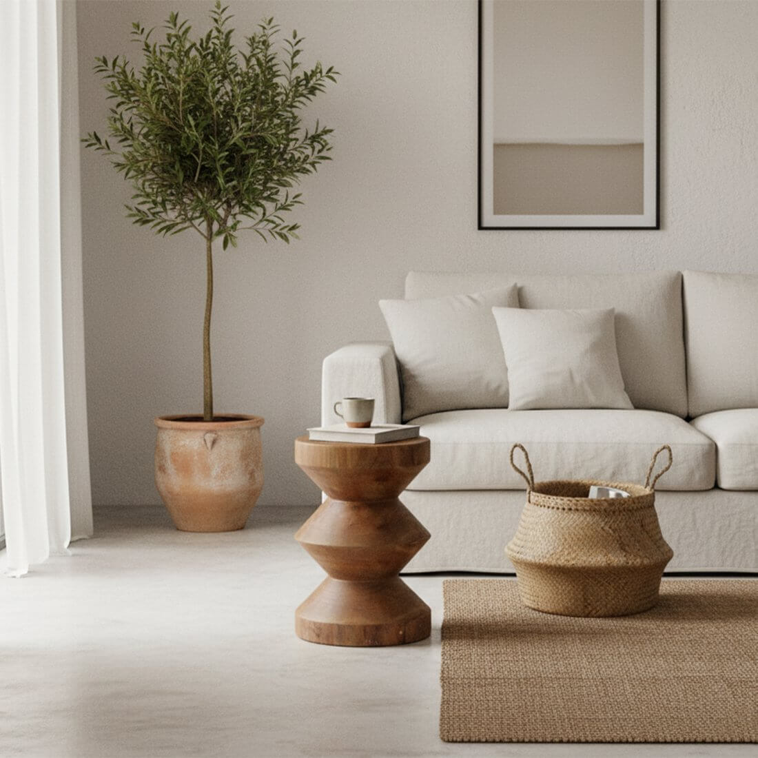 Forma bijzettafel Rizo naturel - Raw Materials