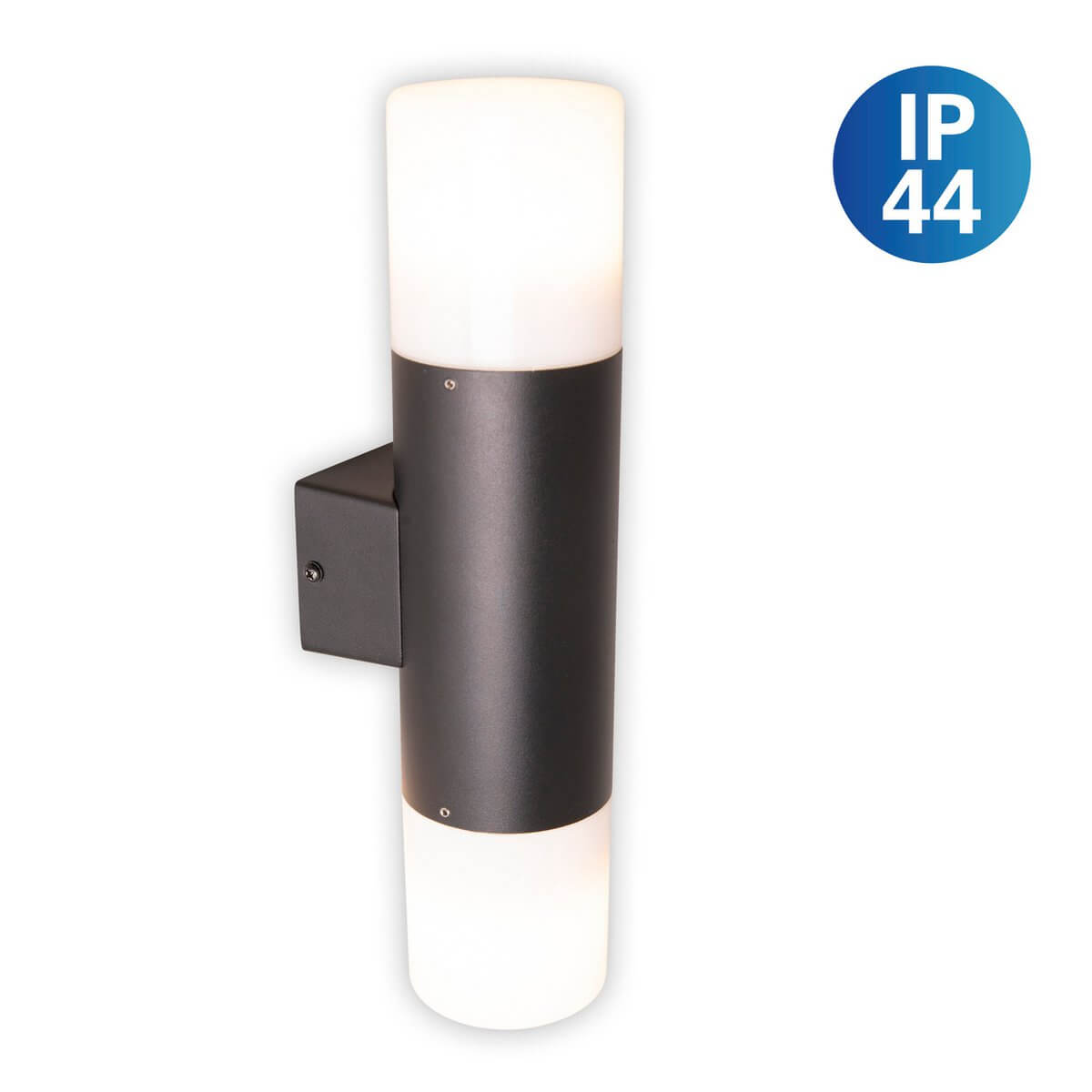 Buitenwandlamp “Torcia” – 32 cm | Zwart | Metaal & Kunststof | E27