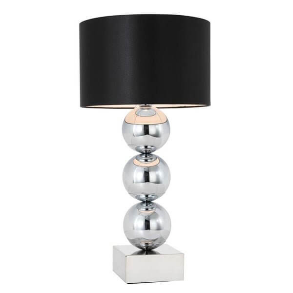 Globe lamp Block base Chrome - Luxury Living B.V.