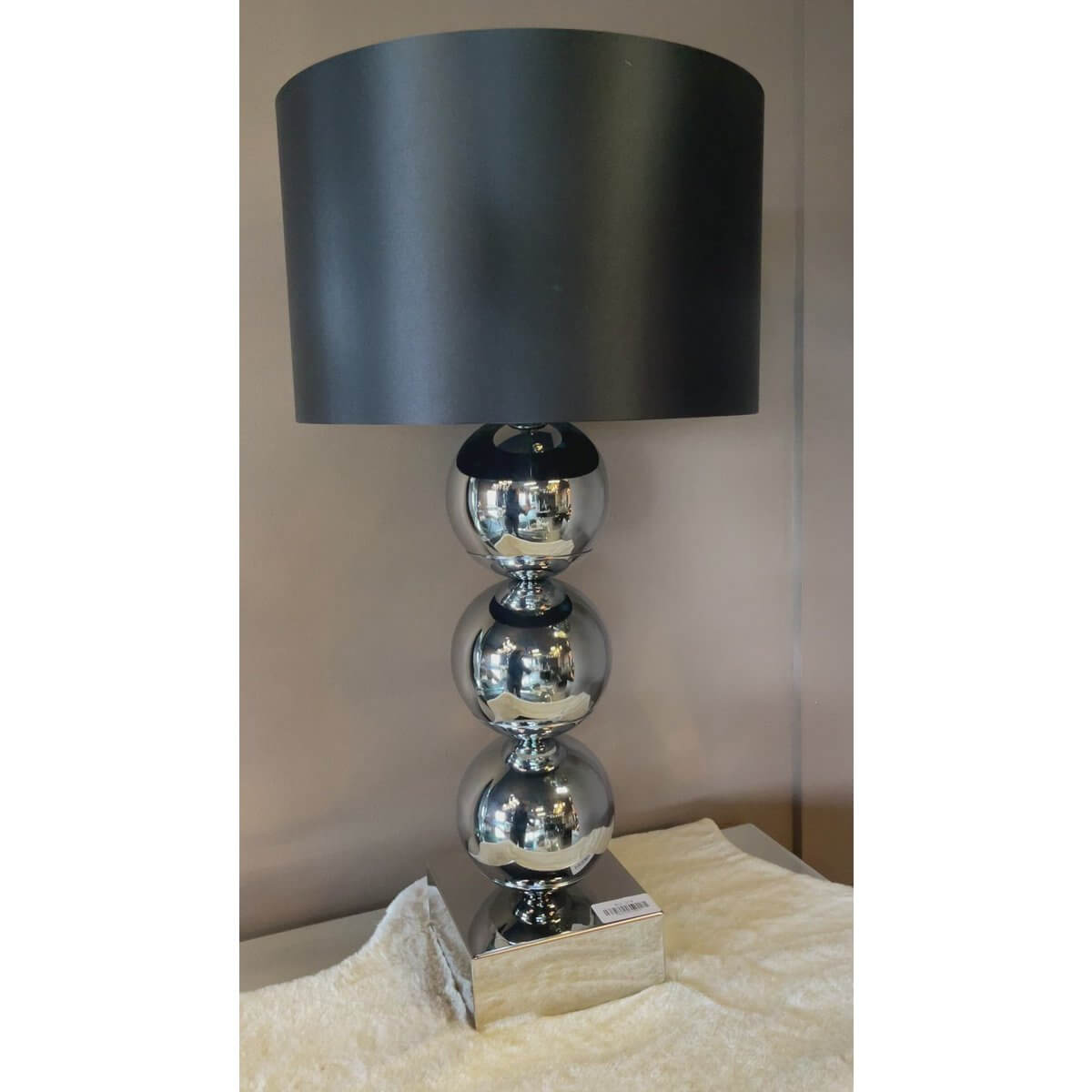 Globe lamp Block base Chrome - Luxury Living B.V.