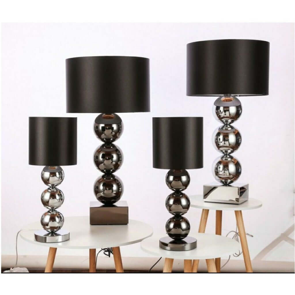 Globe lamp Block base Chrome - Luxury Living B.V.