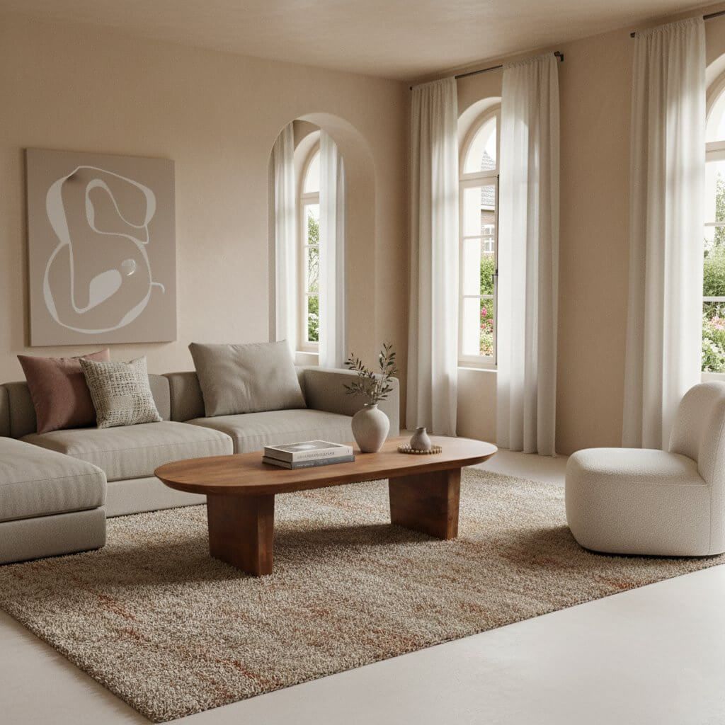 Bullnose salontafel bruin