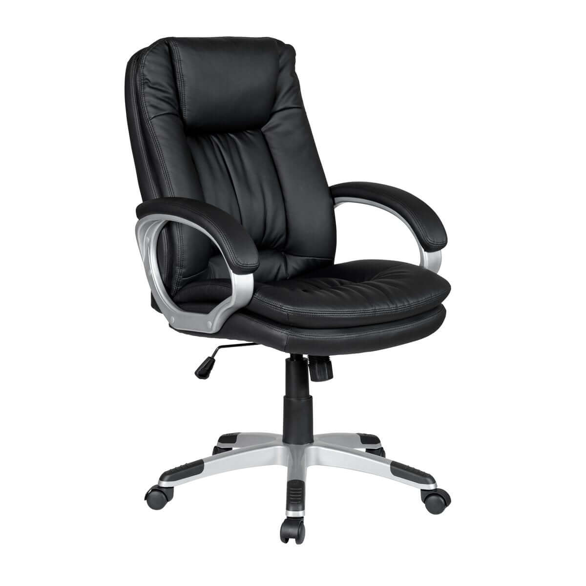 Office chair with armrests, black - SalesFever
