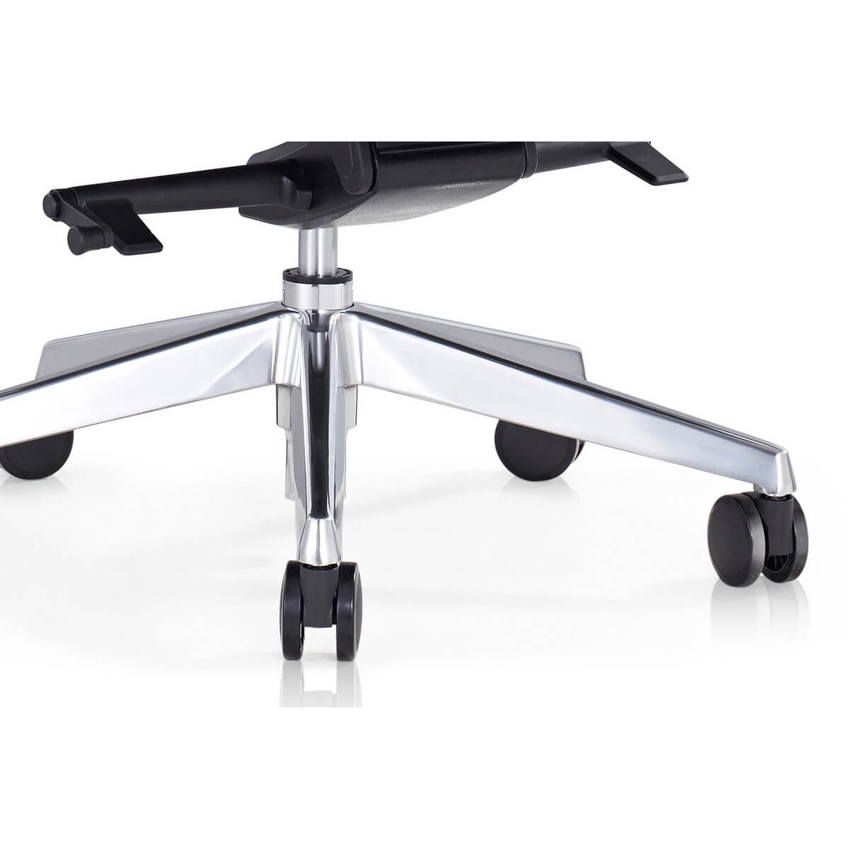 Office chair faux leather look black - SalesFever