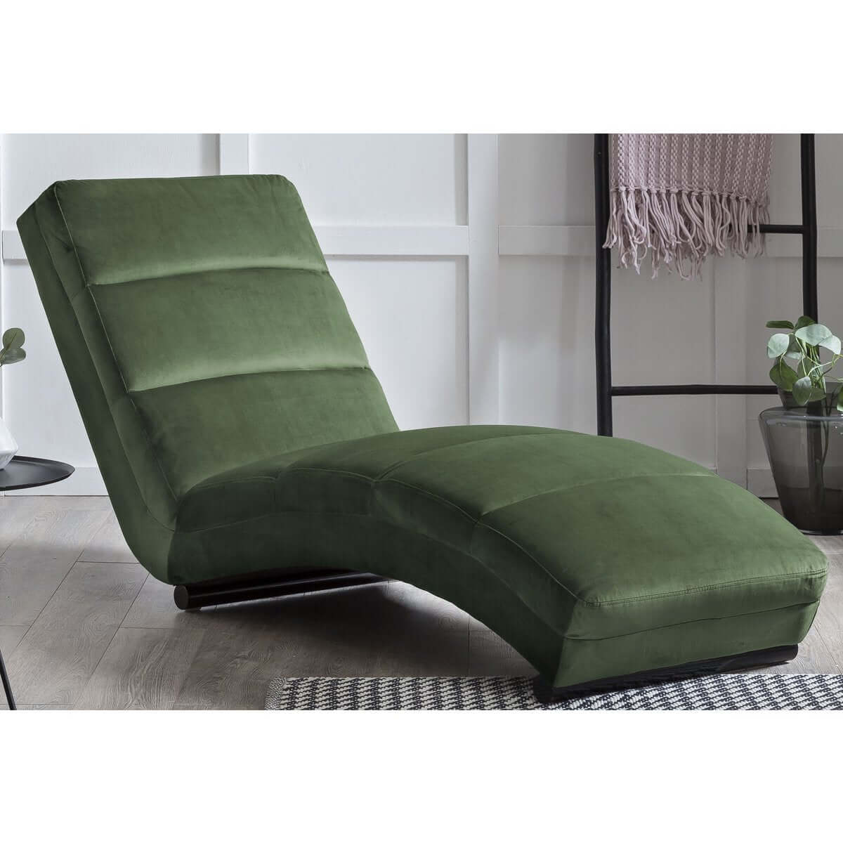 Chaise longue forest green velvet - SalesFever