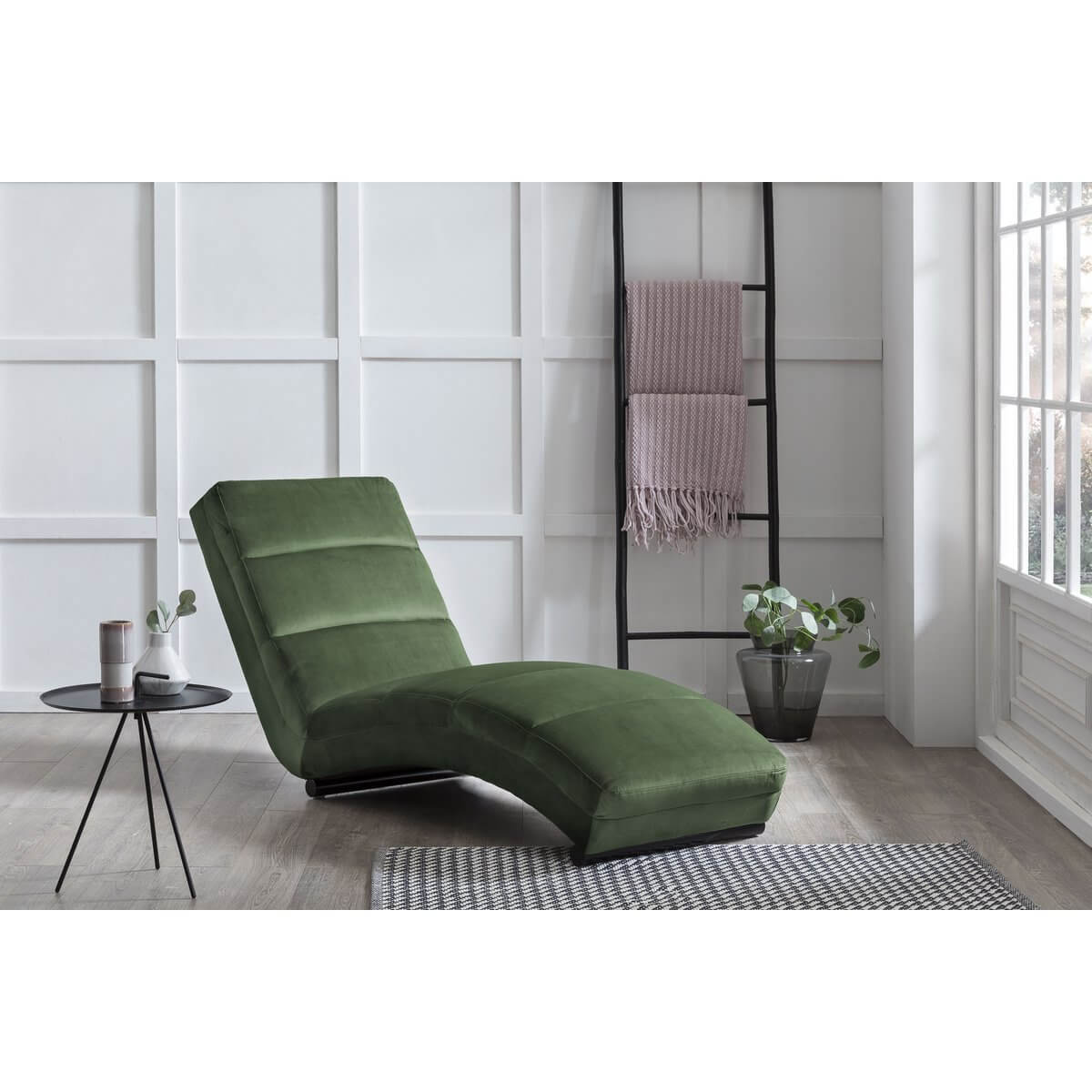 Chaise longue forest green velvet - SalesFever