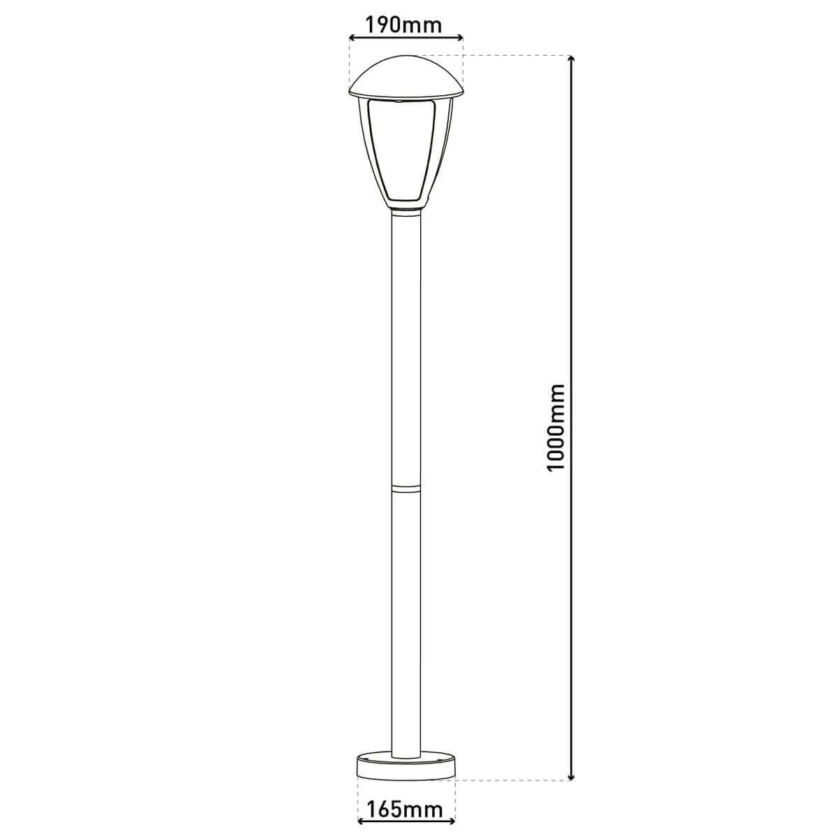 Clint staande buitenlamp aluminium zwart - led rondom - 16,5 × 19 × 100 cm
