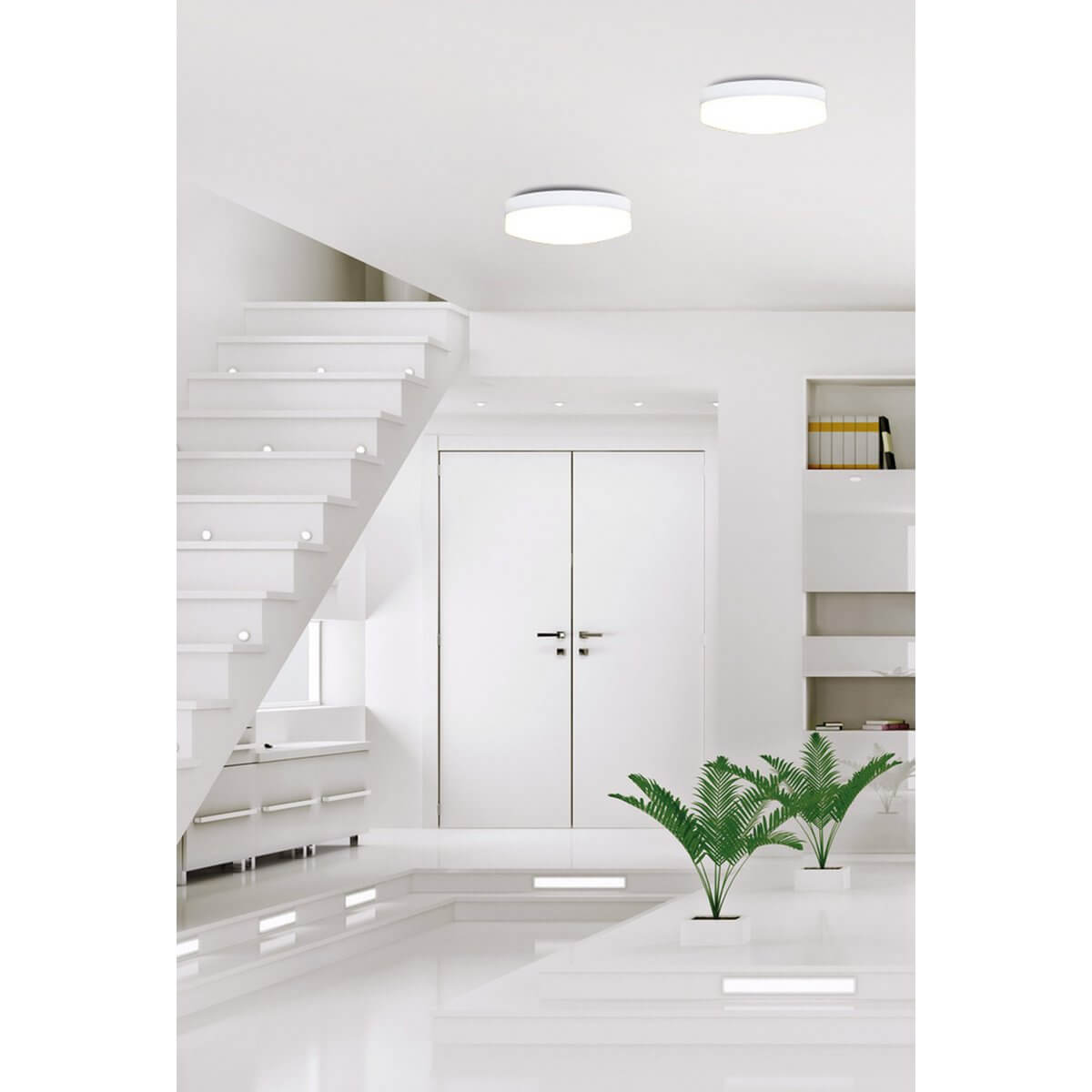 Cool led plafondlamp wit - RGB met afstandsbediening - Ø 25,5 × 8 cm