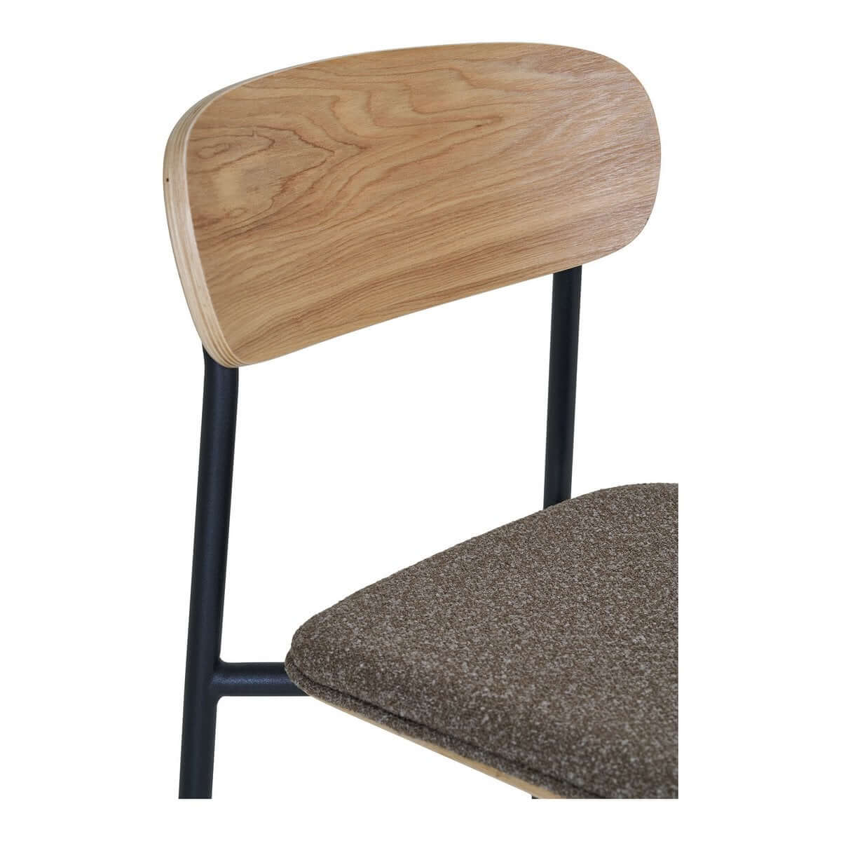 Estepona Counter Chair - Nature/Brown/Black, Steel, Polyester, Plywood, 49x42.5x95cm - set of 2 - House Nordic ApS
