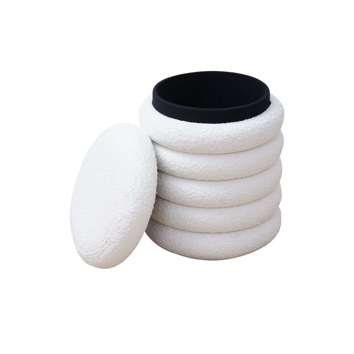 Curly Sitzhocker Ø38 cm White - SalesFever