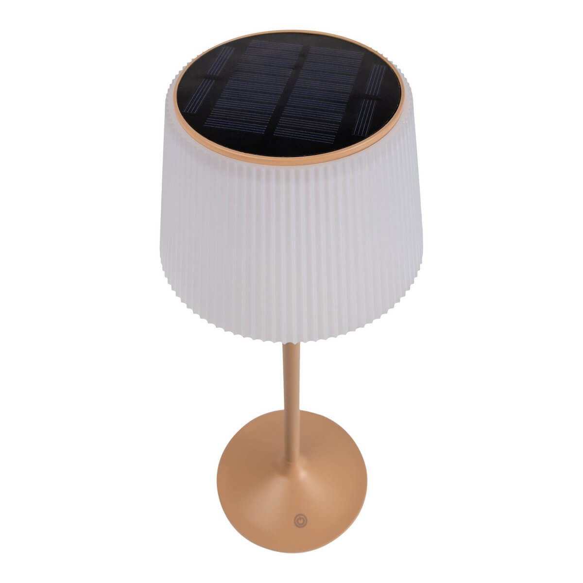 Draadloze EMMI solar tafellamp amandel wit - dimbare CCT - Ø 13 × 38 cm