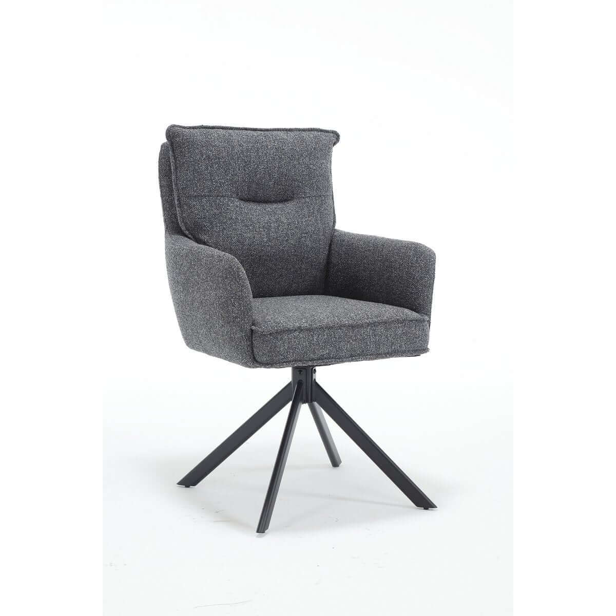 Armchair structural fabric anthracite - SalesFever