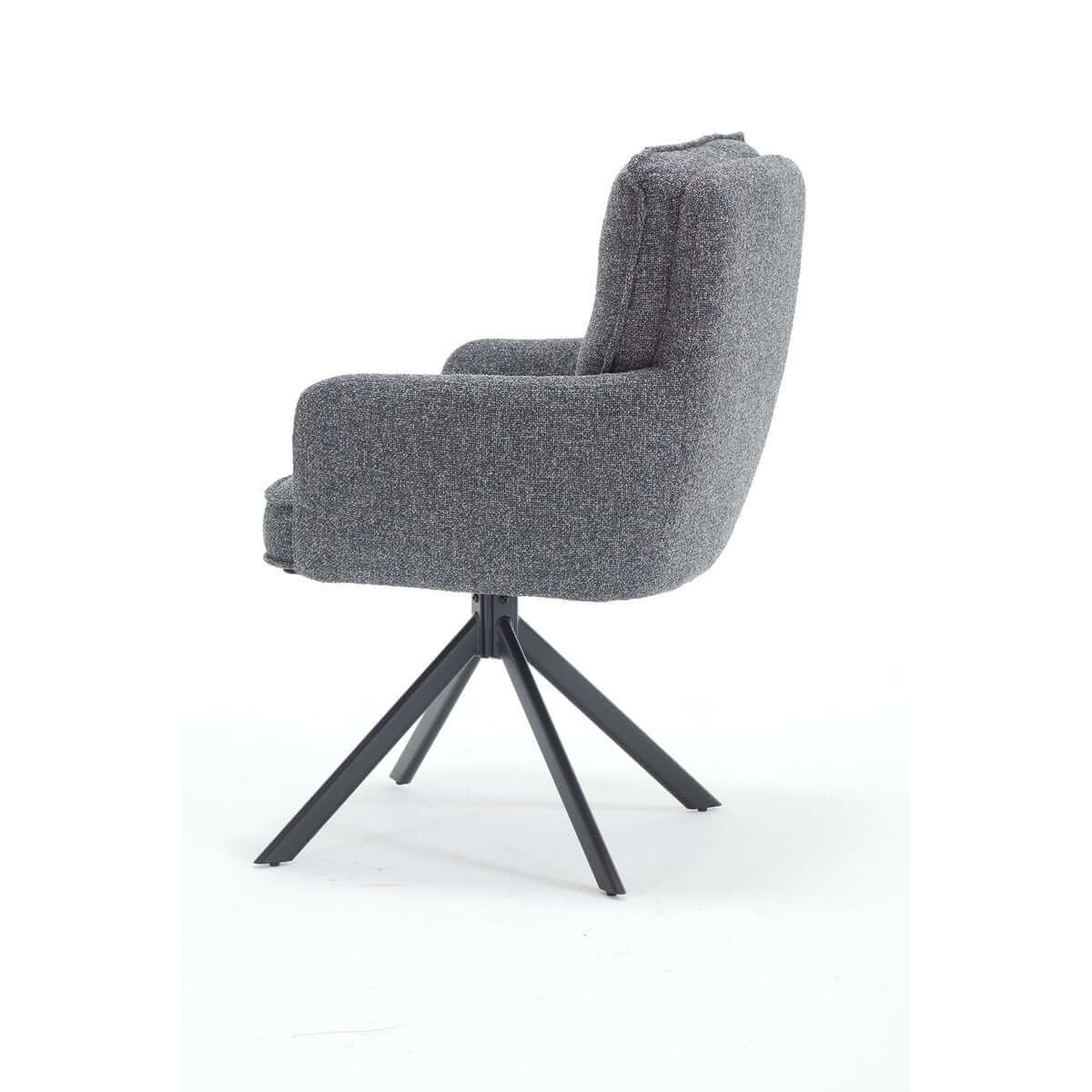 Armchair structural fabric anthracite - SalesFever