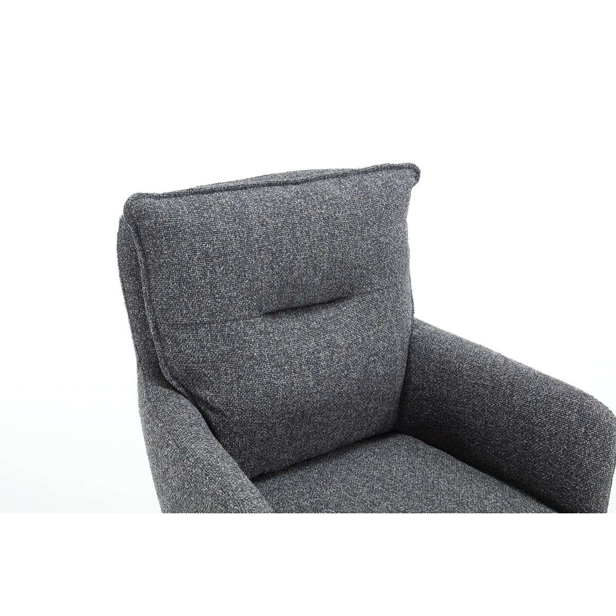 Armchair structural fabric anthracite - SalesFever