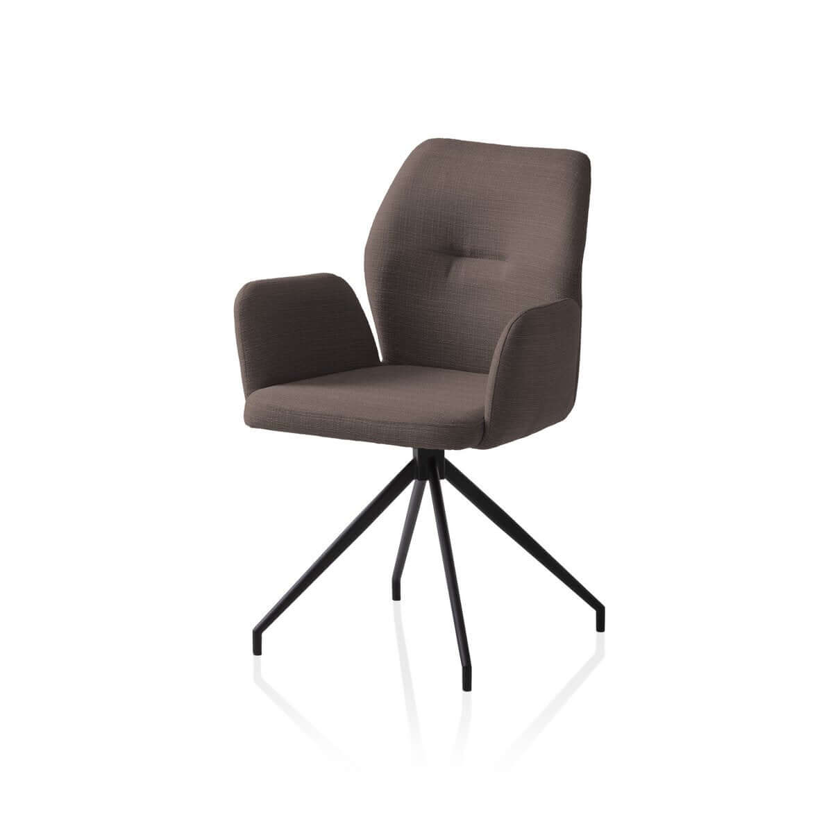 Armchair with 180° swivel function brown - SalesFever