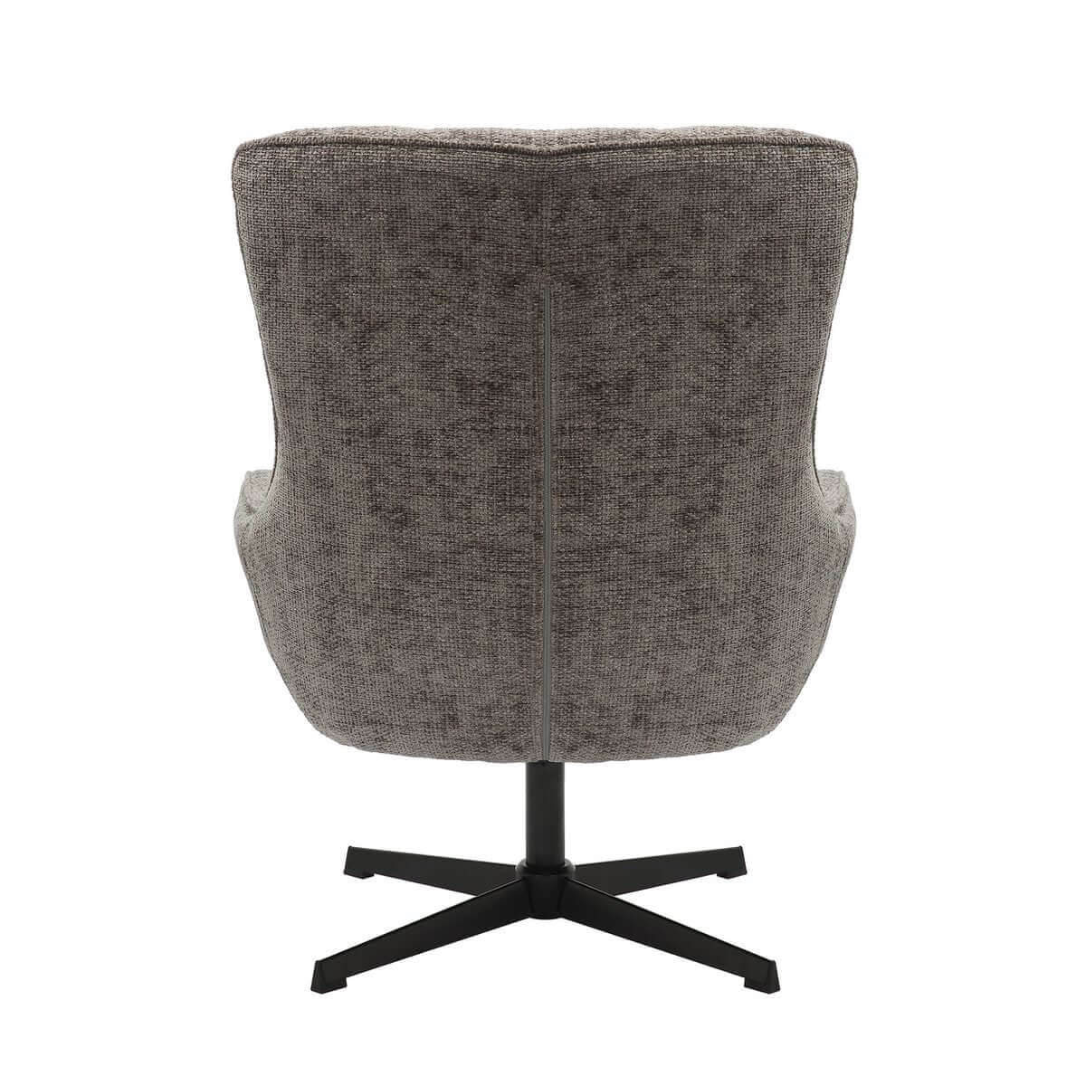 Armchair chenille fabric dark gray - SalesFever