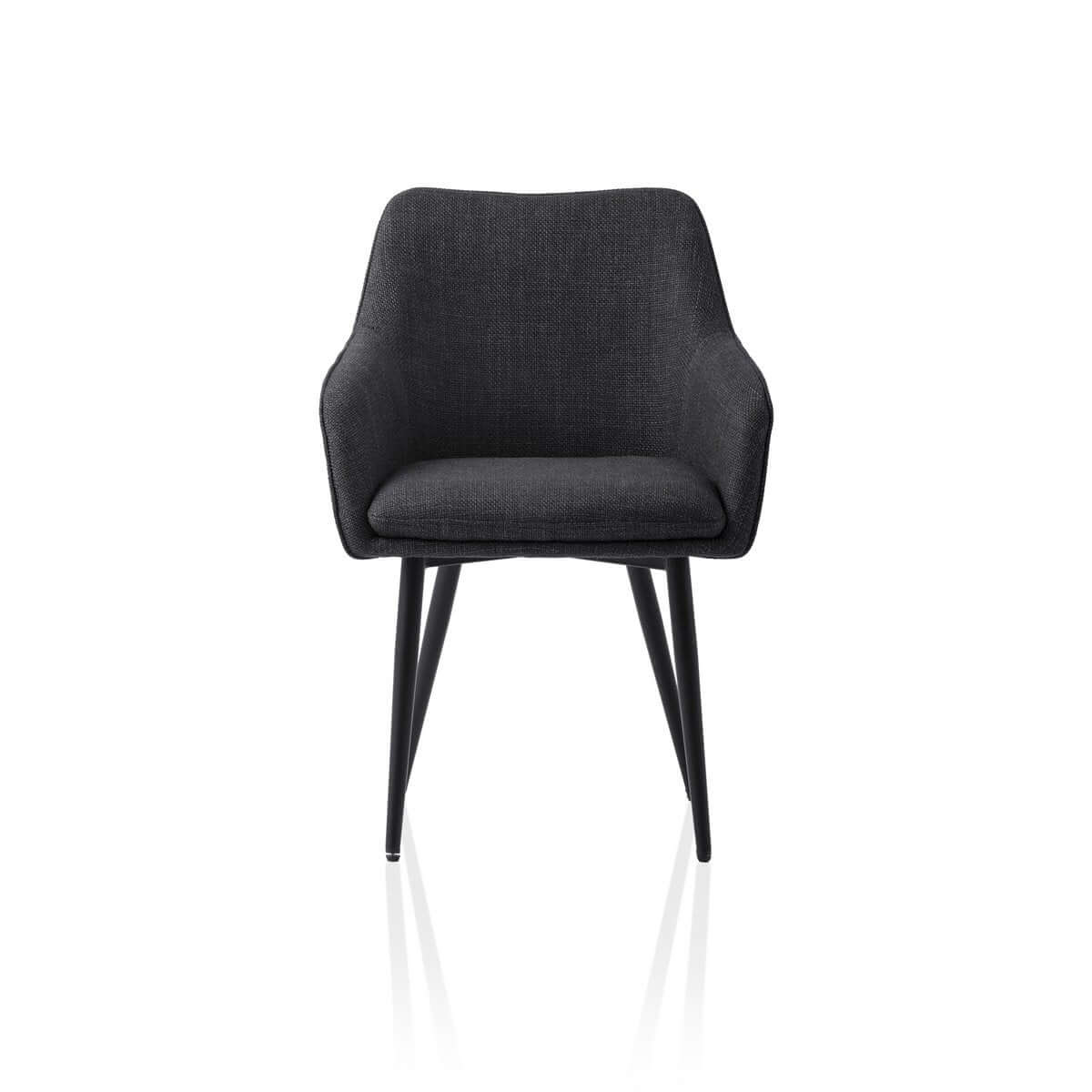 Dining room chair structured fabric anthracite - SalesFever