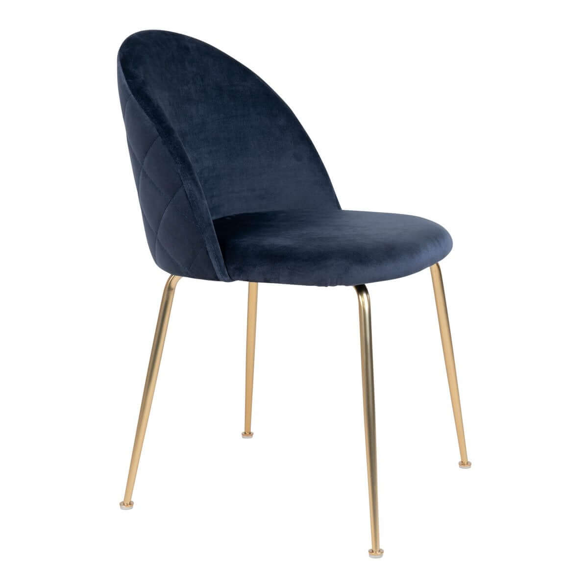 Geneve Dining Chair - Velvet, Steel, Blue - Set of 2 - House Nordic ApS