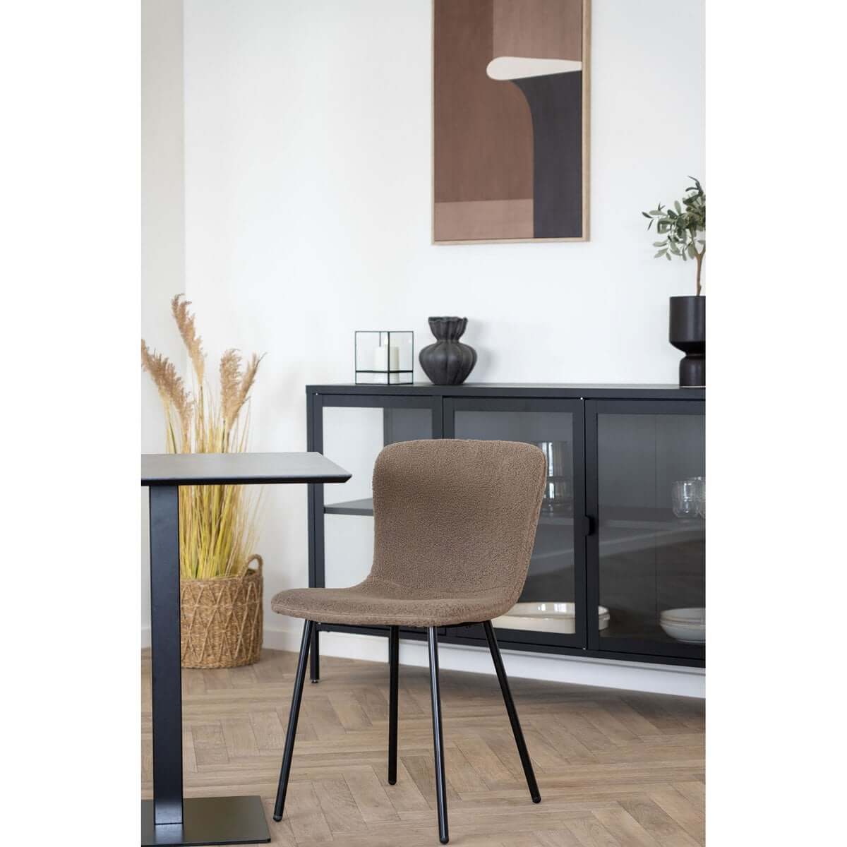 Halden Dining Chair - Dark Brown, 48x38cm - Set of 2 - House Nordic ApS