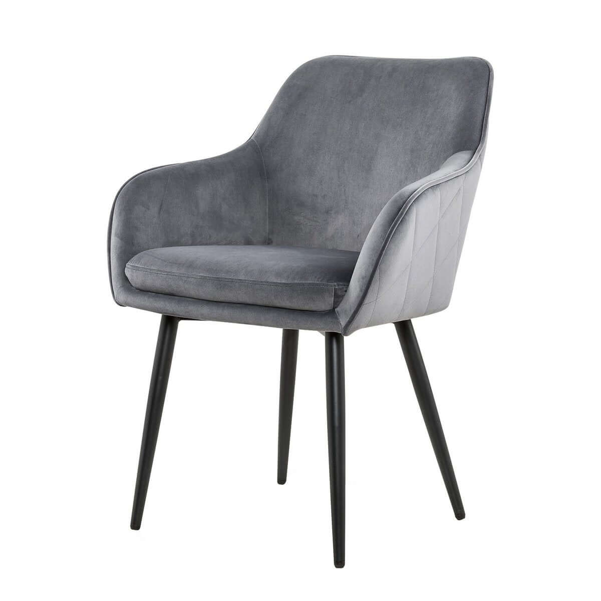 Dining room chair gray velvet - SalesFever