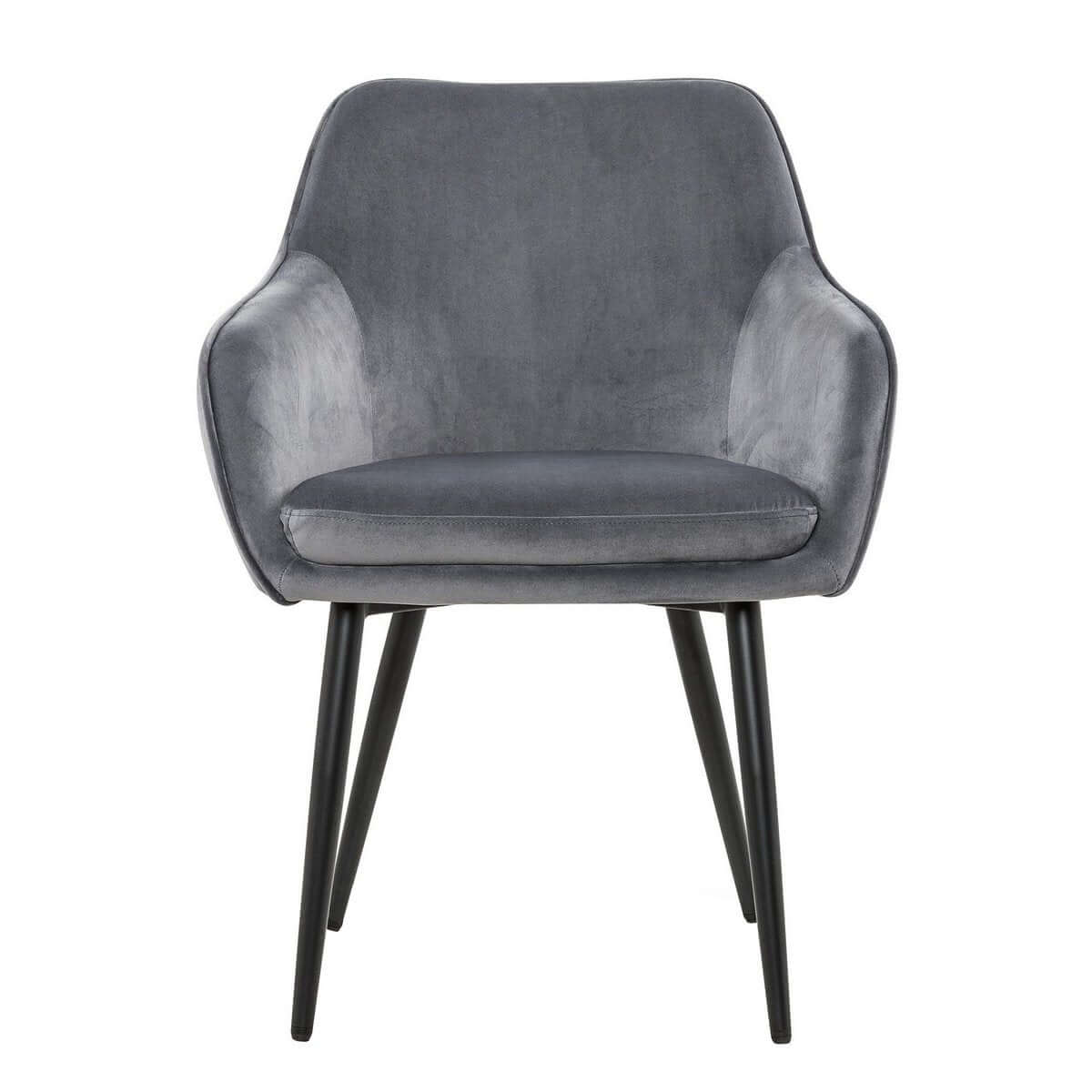 Dining room chair gray velvet - SalesFever