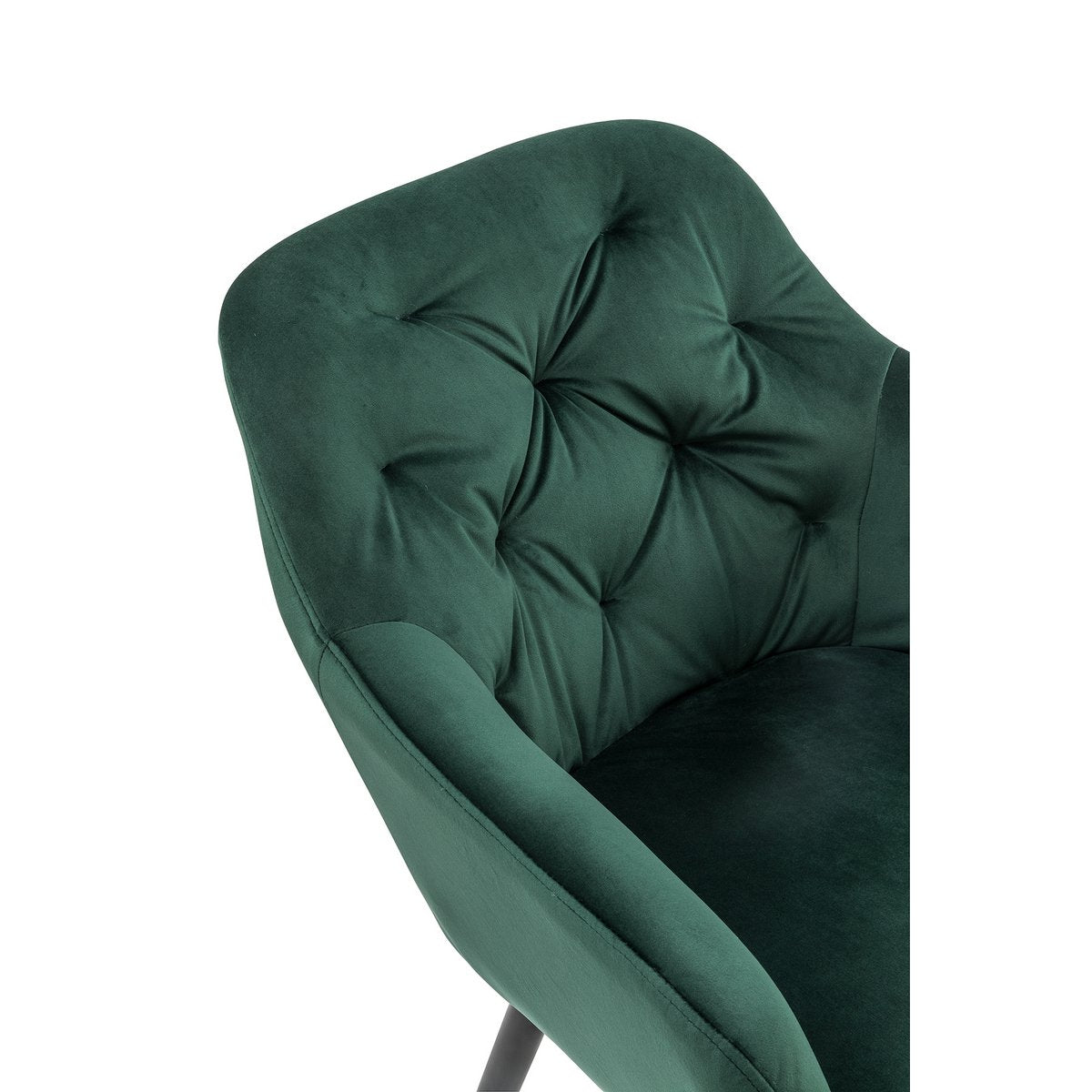 Eetkamerstoel Groen – Fluweellook met Zwart Metalen Frame - SalesFever - Casanovio