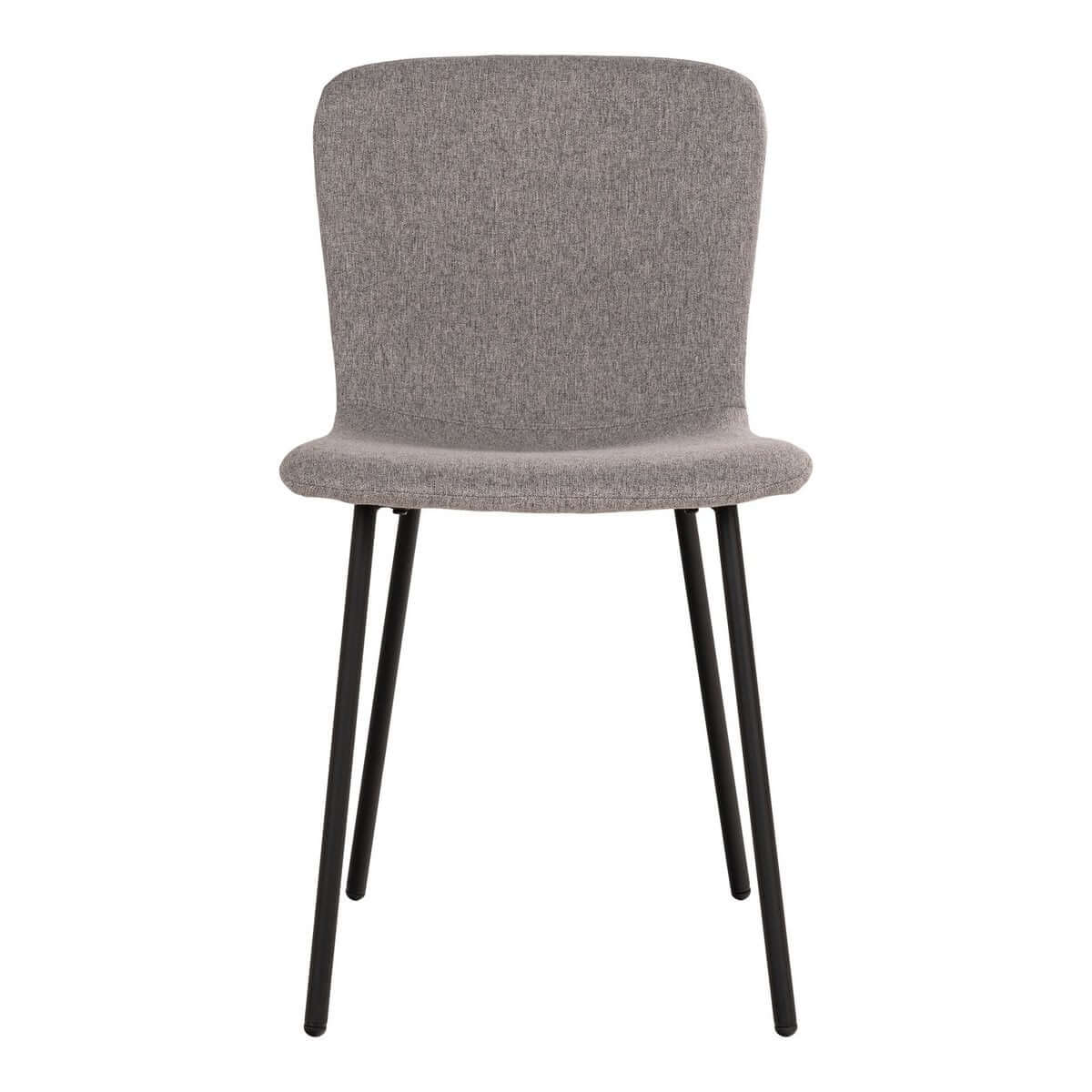 Halden Dining Chair - Light Grey, Black Legs - Set of 2 - House Nordic ApS