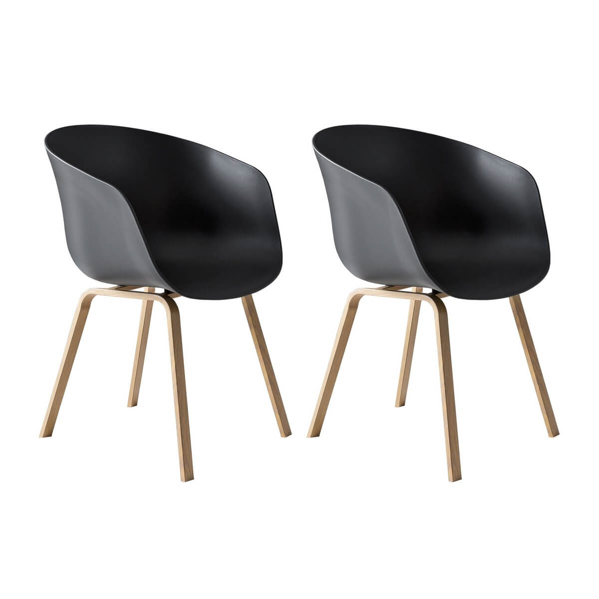 Dining room chair set of 2 black - SalesFever
