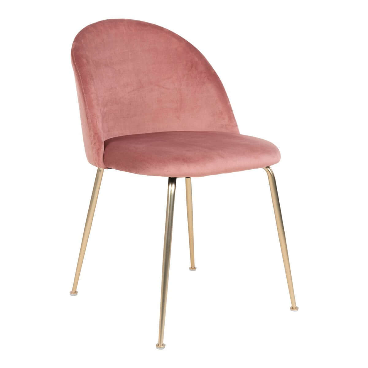 Geneve Dining Chair - Velvet, Steel, Rose - Set of 2 - House Nordic ApS