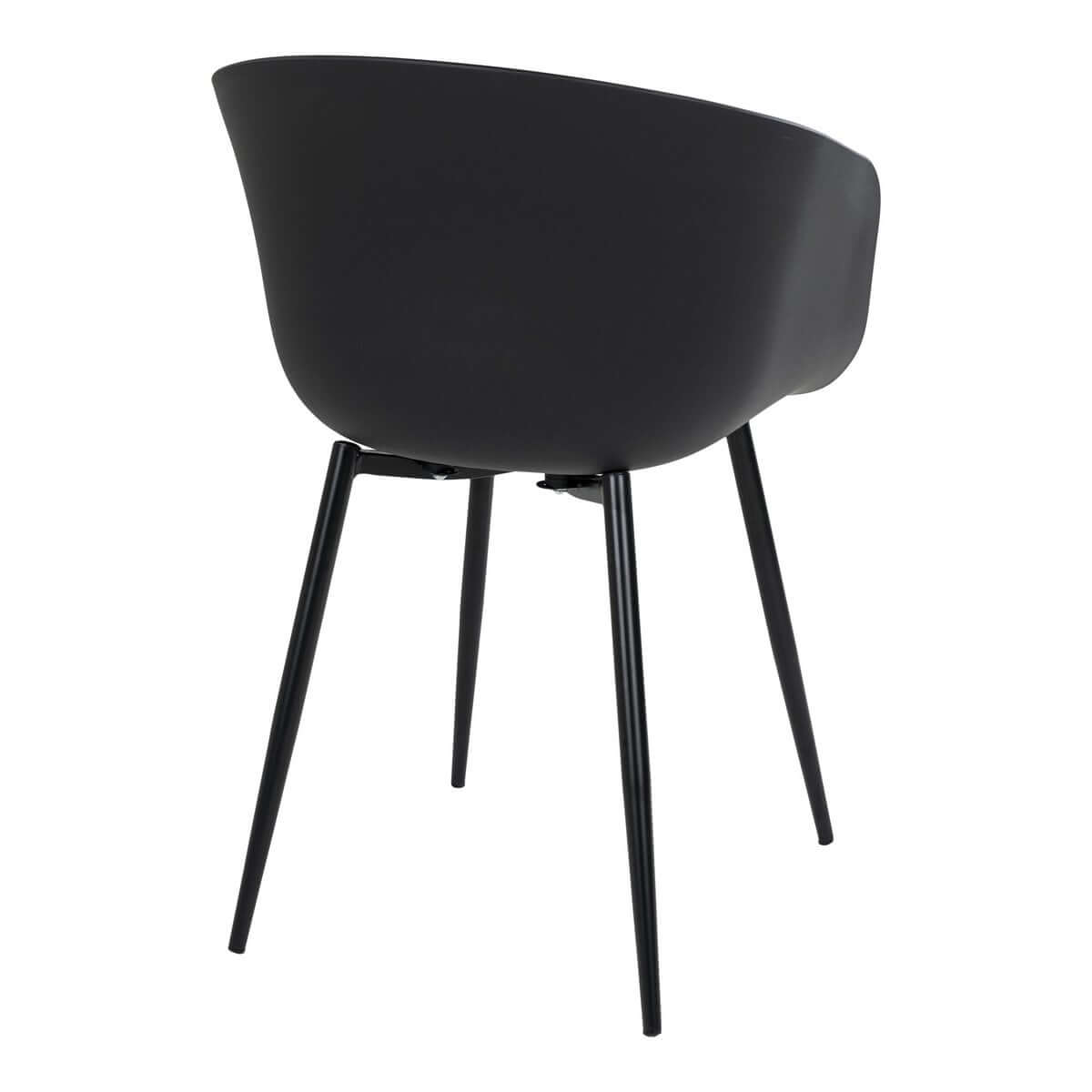 Roda Dining Chair - Black, PP/Steel, 53x54.5x79 cm - Set of 2 - House Nordic ApS