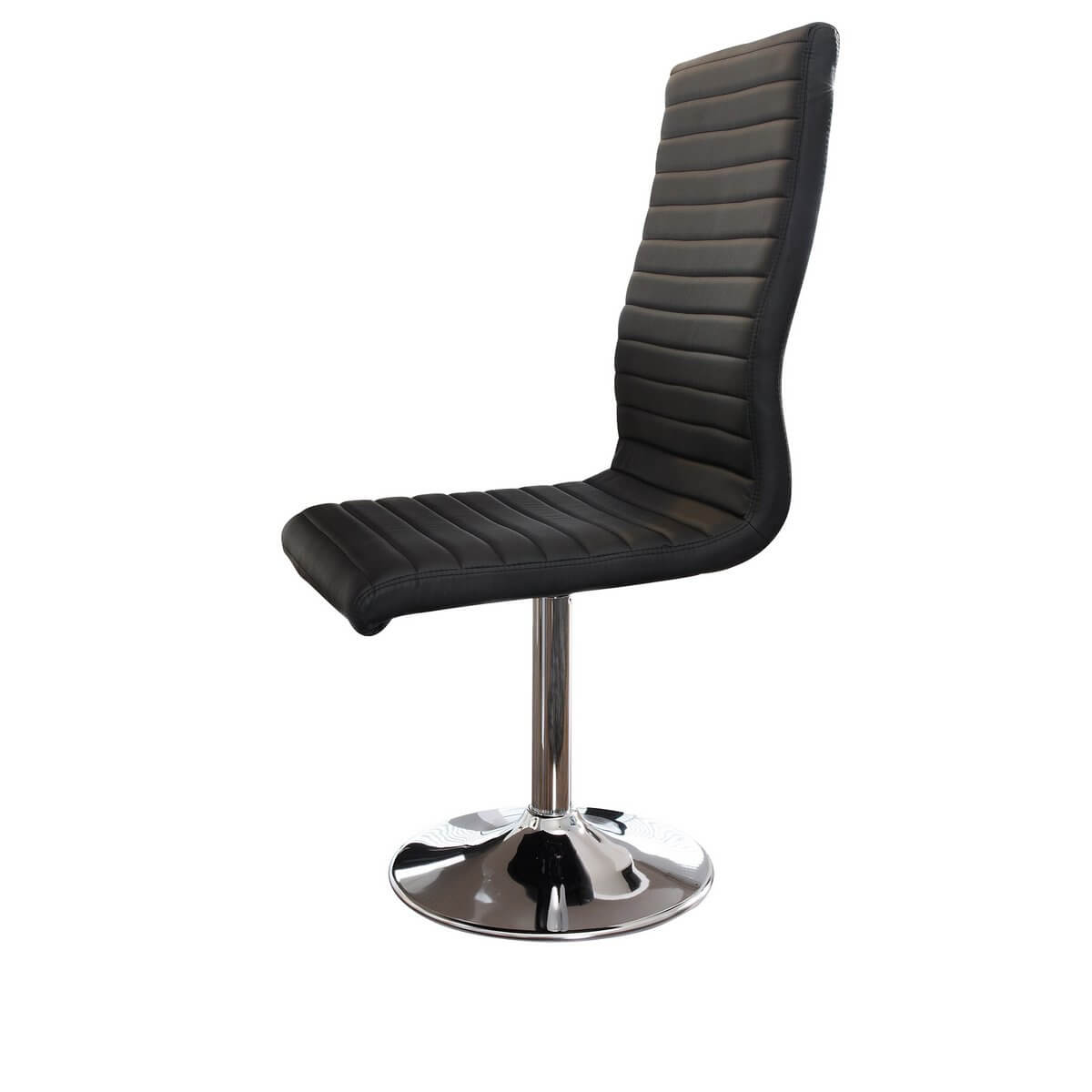 Dining room chairs black faux leather look set of 4 - SalesFever