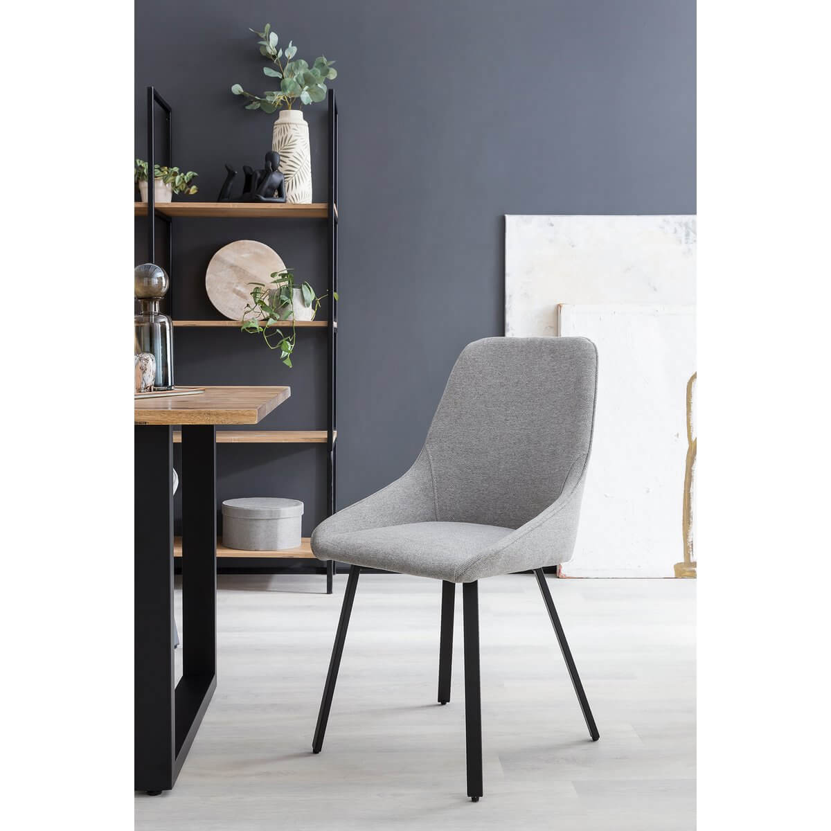 Dining chair set of 2 grey - SalesFever
