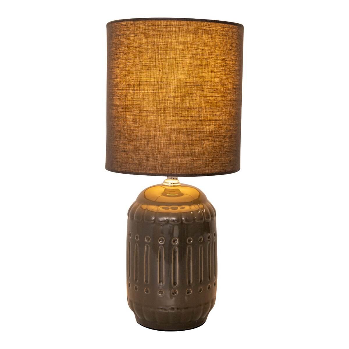 Erida tafellamp keramiek grijs - E14 - 13,5 × 13,5 × 30 cm