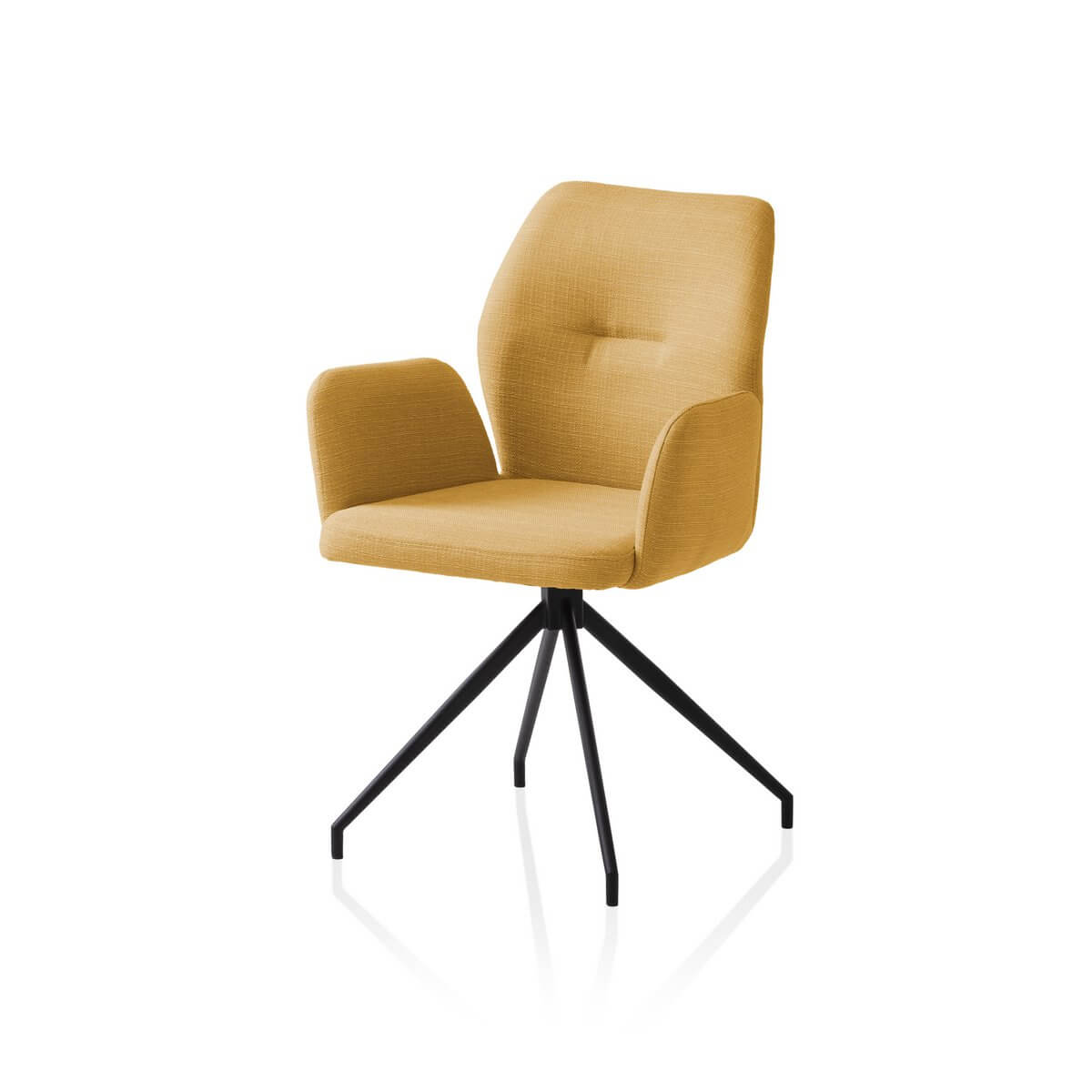 Armchair with 180° swivel function Yellow - SalesFever
