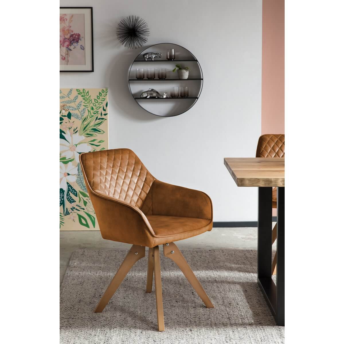 Armchair vintage velvet velor, gold - SalesFever