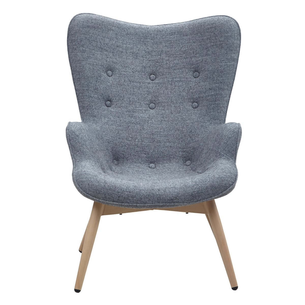 Armchair in gray woven fabric - SalesFever