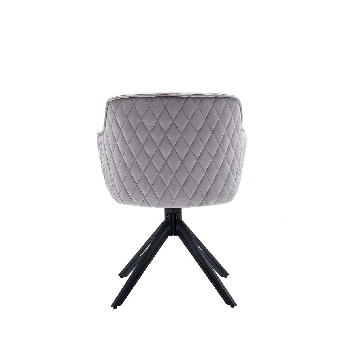 Armchair with honeycomb quilting in light gray - SalesFever
