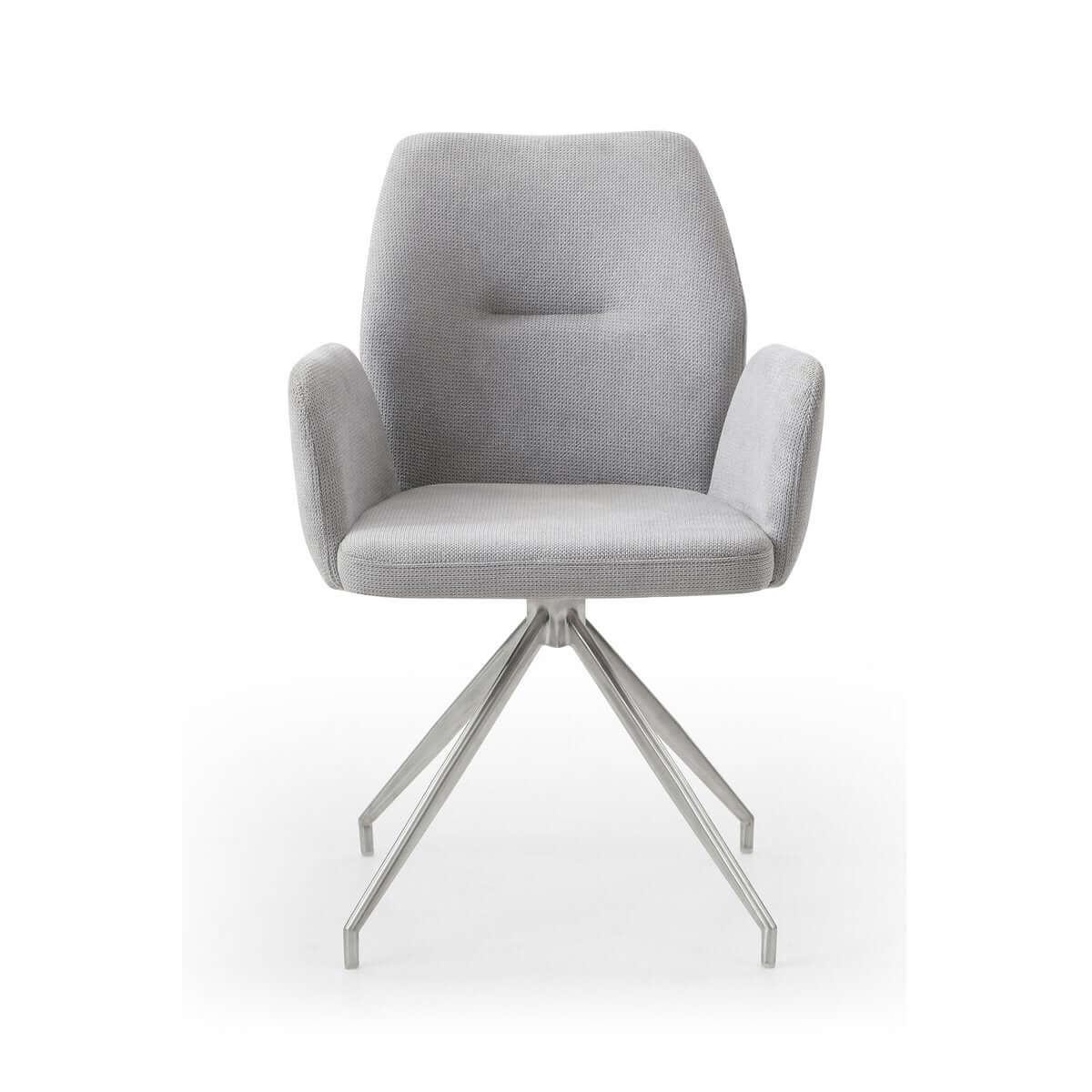 Armchair with 180° swivel function Light grey - SalesFever
