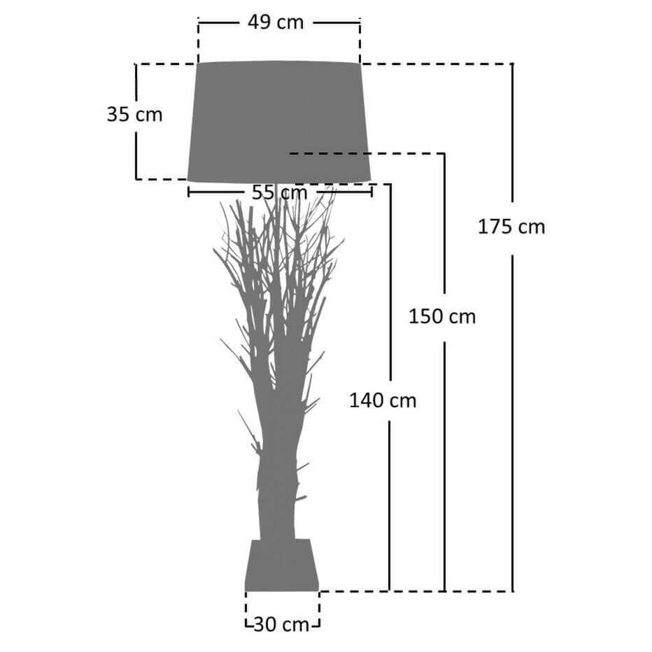 Floor lamp Driftwood White Wash 175 cm - SalesFever