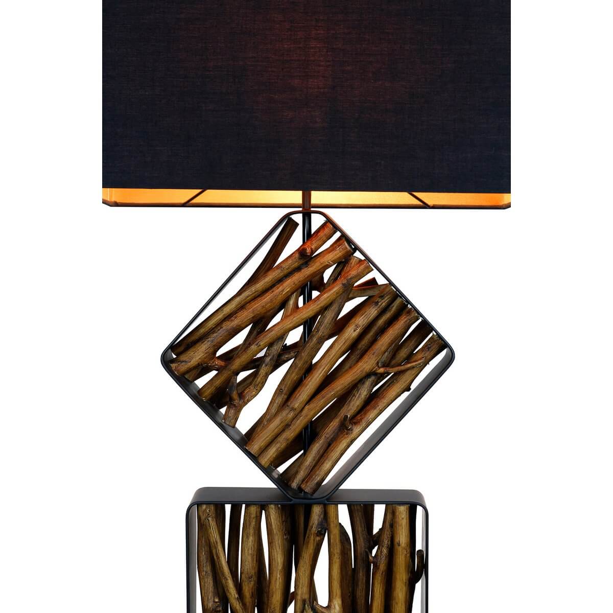 Floor lamp driftwood natural/black 155 cm - SalesFever