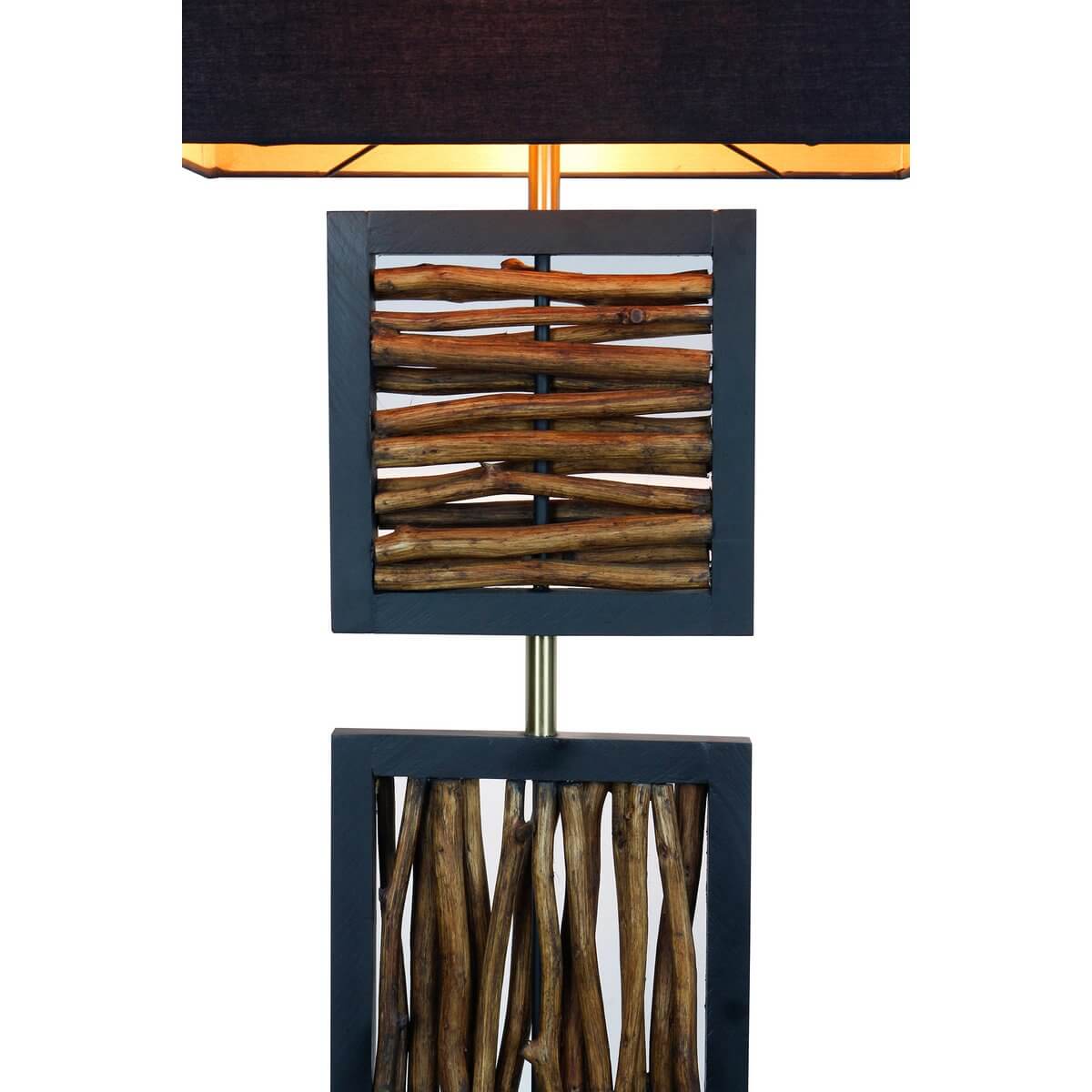 Floor lamp driftwood natural/black 163 cm - SalesFever