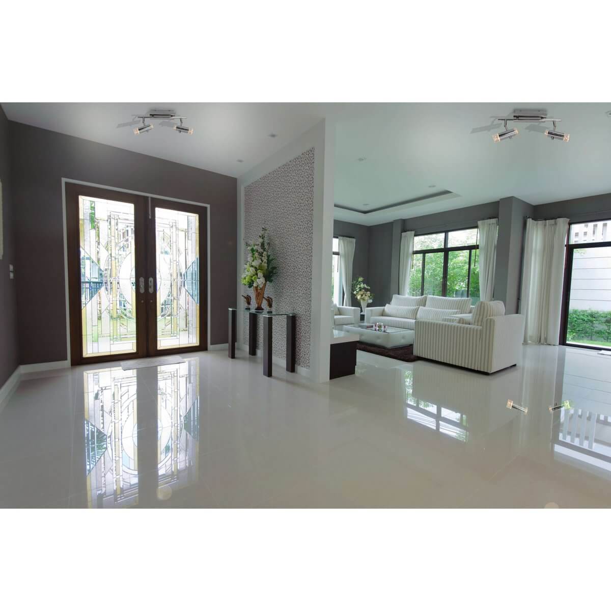 Garda LED Plafondlamp – Chroom – 34 cm