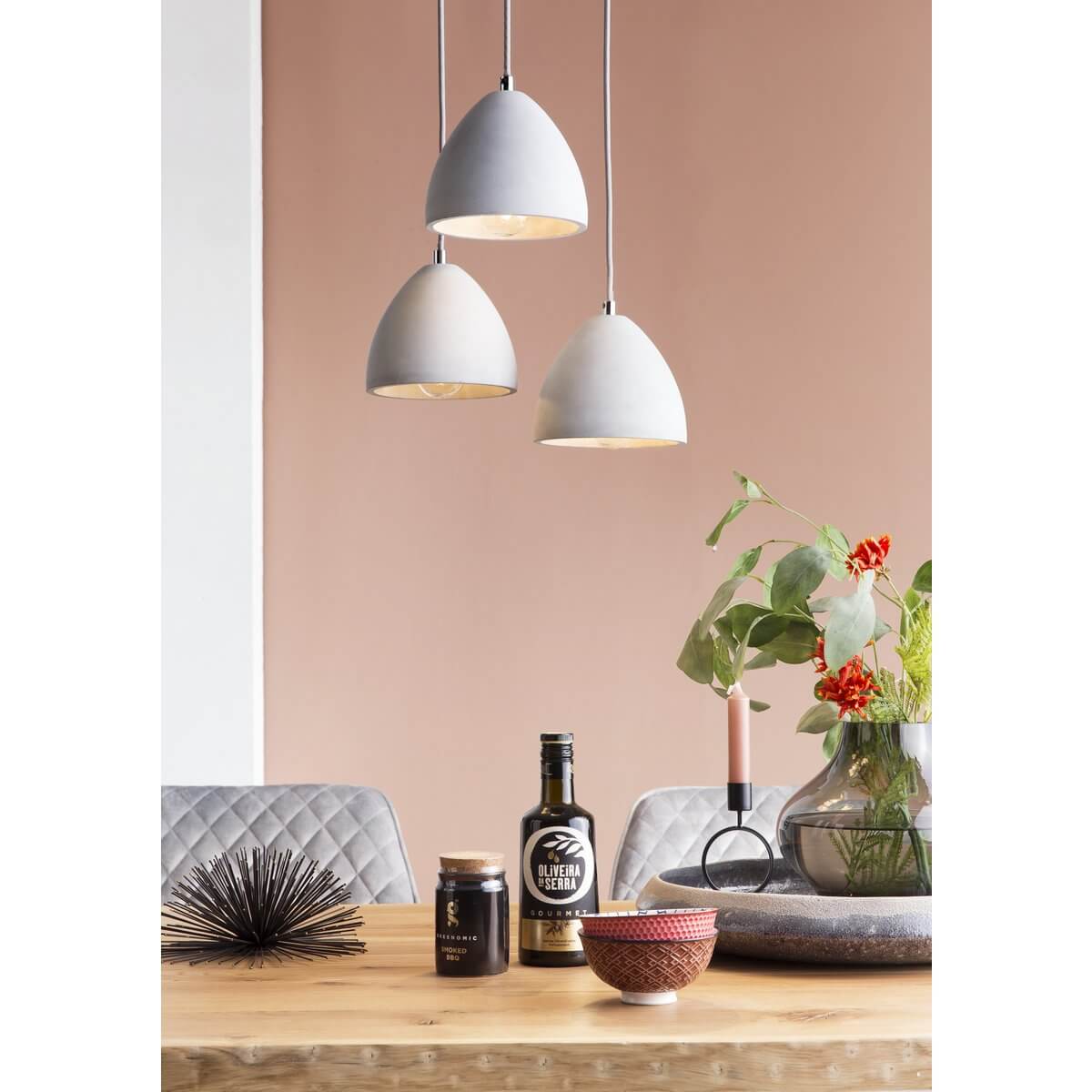 Hanging lamp 3 flames round - SalesFever
