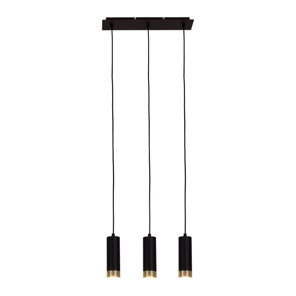 Hanglamp 3-lichts Mat Zwart Goud – Modern & Elegant