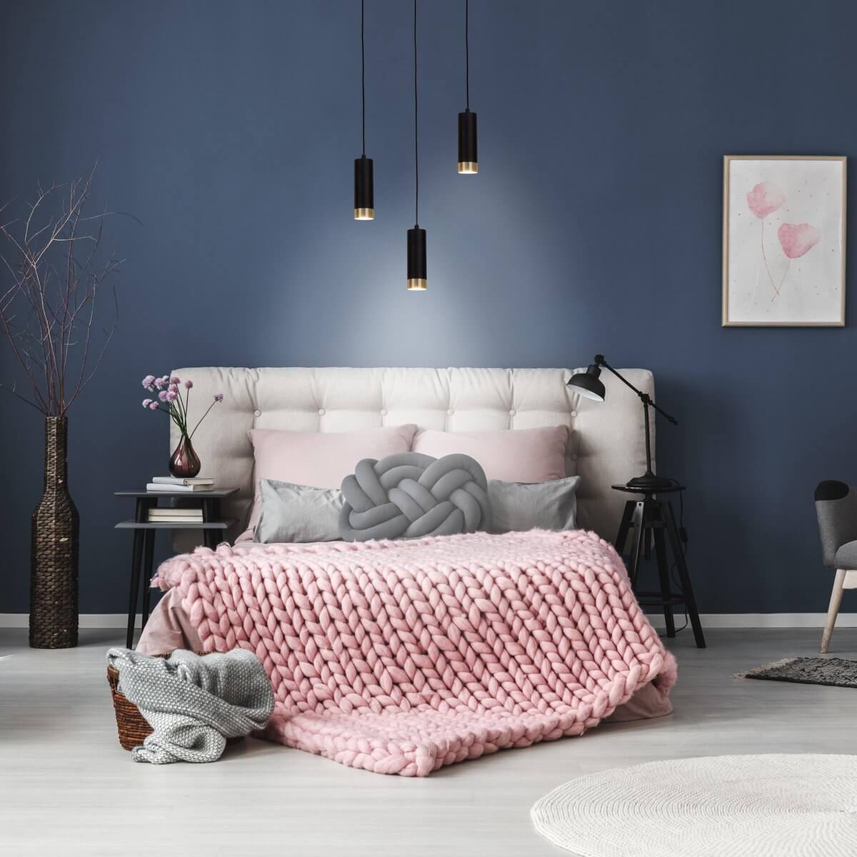 Hanglamp 3-lichts Mat Zwart Goud – Modern & Elegant