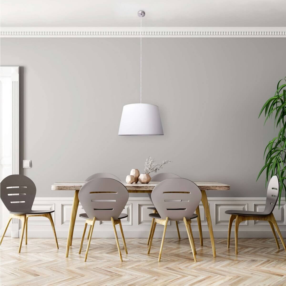 Hanglamp Beige Textielkap – Minimalistisch Met Warme Sfeer