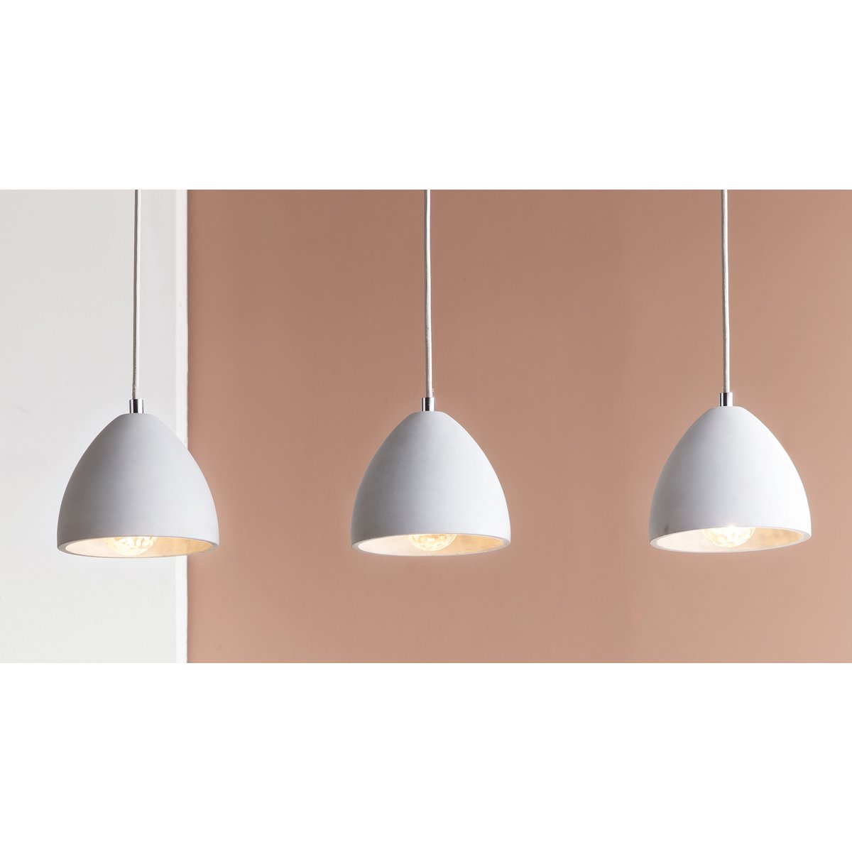 Hanglamp Beton Grijs 125 cm – 3-Lichts Industrieel met Metalen Ophanging - SalesFever - Casanovio