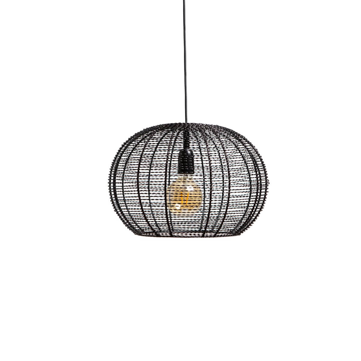 Hanglamp Metaal Mat Zwart Ø50x38cm – Modern Ontwerp