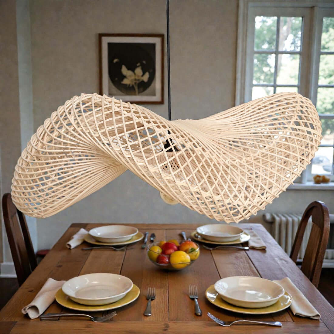 Hanglamp Natuur Rattan – Tijdloze Sfeer & Lichtspel