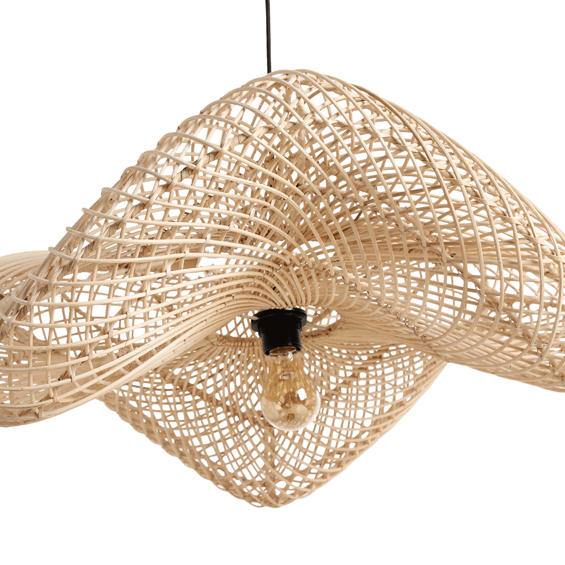 Wave hanging lamp natural large - Raw Materials